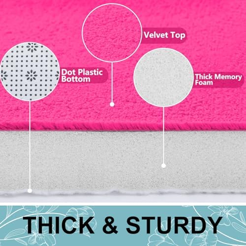 Smiry Memory Foam Toilet Rugs 24x20, Extra Soft Absorbent Bathroom Rugs
