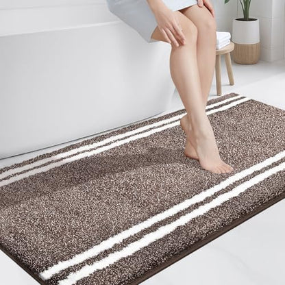 PURRUGS Bathroom Rug, Bath Mat, 30" x 60", Brown