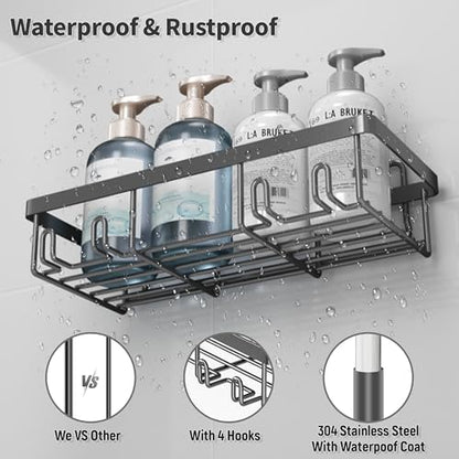 Liuoud 5 Pack Shower Caddy for Inside shower, Dark Grey Bathroom Storage
