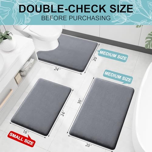 Smiry Memory Foam Bath Mat 40x24, Extra Soft and Absorbent Bathroom Rugs