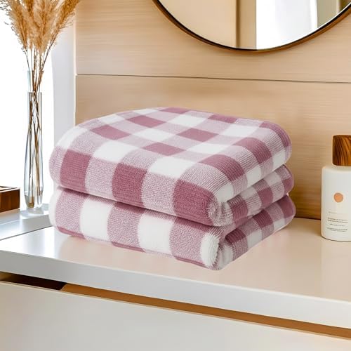 2-Pack Microfiber Bath Towels (27x54 Inches) - Ultra Soft & Quick Dry, 3X Absorbency, Lightweight for Gym, Yoga, Travel & Spa - Perfect for Home, Fitness & Post-Workou