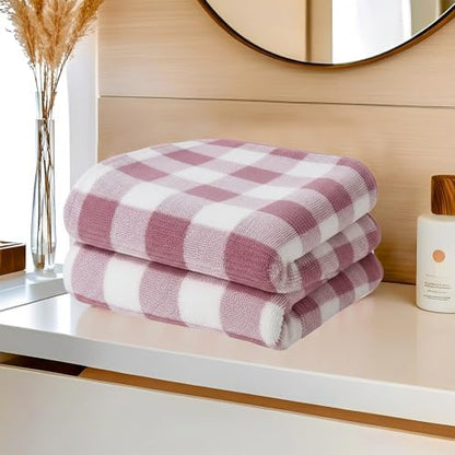 2-Pack Microfiber Bath Towels (27x54 Inches) - Ultra Soft & Quick Dry, 3X Absorbency, Lightweight for Gym, Yoga, Travel & Spa - Perfect for Home, Fitness & Post-Workou