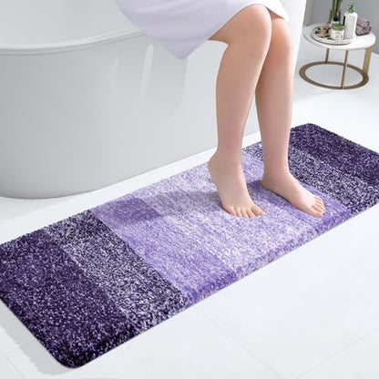 OLANLY Bathroom Runner Rug 47x17, Extra Soft Absorbent Microfiber Bath Rugs