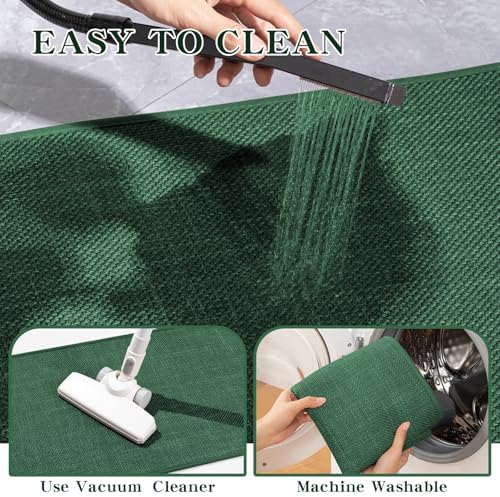 chakme Bathroom Rugs Mat 59x17, Ultra Thin Non Slip Bath Mats Runner Quick Dry Absorbent Bath Mat for Bathroom Floor, (Green, 59"x17")