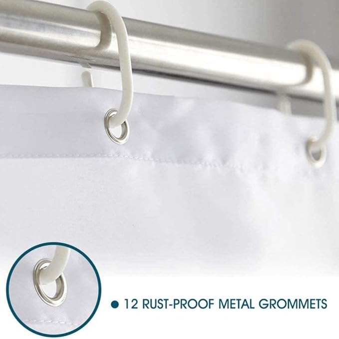 Ocean-Themed Shark Whale Shower Curtain Waterproof Bathroom Decorative Shower Curtain Simple Stylish with 12 Hooks 71x71 inches.