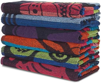 Cotton Beach Towels- Hammam Classic Pool Towel 30 x 60 Inches Oversized Soft Beach Towels for Adults - Luxury Bath Towels - Summer Gifts Accessories - Pack of 6