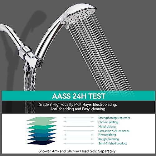 MAAYAYA Brass Ball Shower Holder, 360° Adjustable ABS Bracket, Chrome