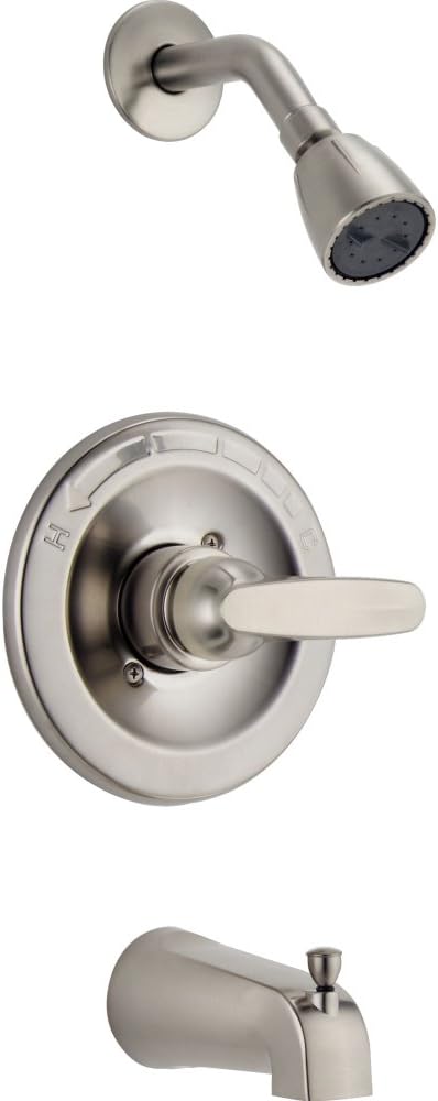 Delta Faucet Foundations Chrome Shower Faucet Set with 2-Spray Chrome Shower Head, Tub and Shower Trim Kit, Shower Faucet Sets Complete, Chrome BT1341 (Valve Not Included)
