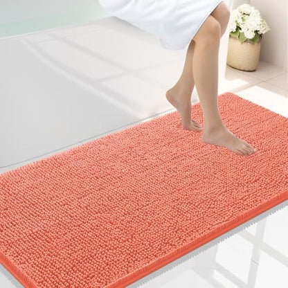 Smiry Bathroom Rugs 44X24, Luxury Chenille Extra Soft Absorbent Bath Mat
