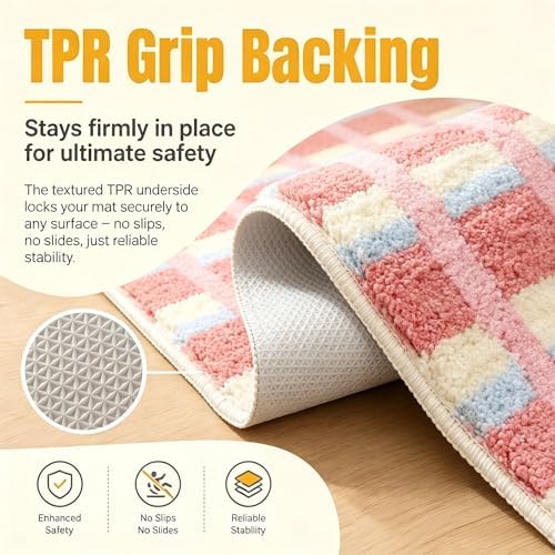 GIB Bathroom Rugs 32"x20", Extra Soft Absorbent Bath Mat for Bathroom Floor