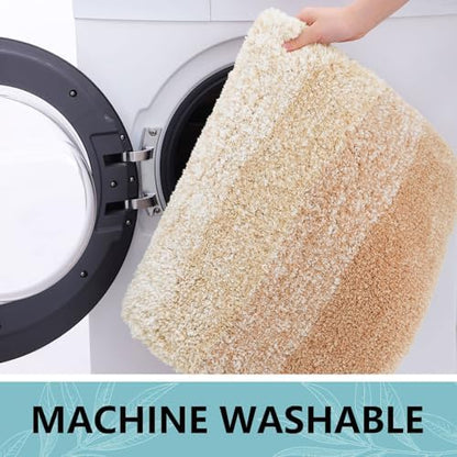 Arotive Microfiber Bathroom Rugs, Shaggy Soft and Absorbent Bath Rug, 24x24