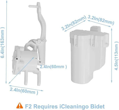 F2 Touchless Toilet Flush Kit, Adjustable Sensor, 1256315 Adapt k1954, Automatic Toilet Flusher, Powered Exclusively by iCleaningo Bidet