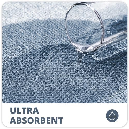 Bosap Bath Mat,Ultra Thin Bathroom Runner Rugs,Large Bath Mats for Bathroom,Quick Dry,Non-Slip,Machine Washable,Low Pile,Bath Rug,Shower Outside,Sink,Home Decor Accessories.Blue,1'5"x4'11"（17x59inch）