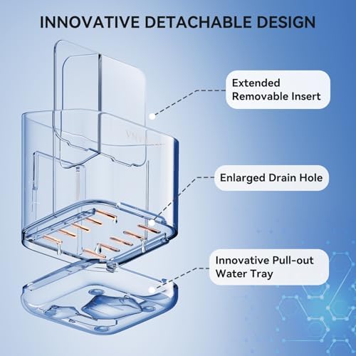 3 Slots Detachable Toothbrush Holders Wall Mounted for Bathrooms