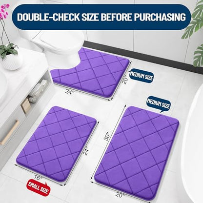 OLANLY Memory Foam Bath Mat 59x20, Ultra Soft and Absorbent Bathroom Rugs