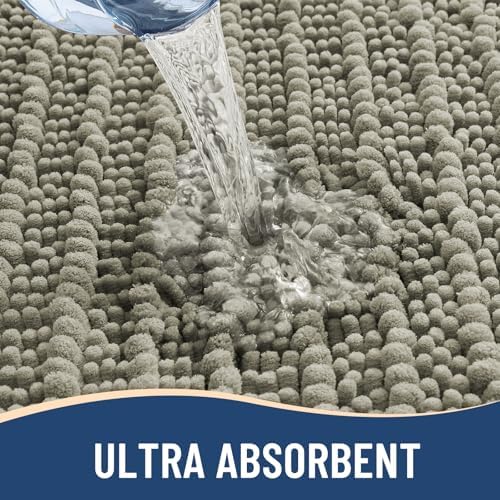 Arotive Bathroom Rugs Mat 47x24, Soft Absorbent Chenille Shaggy Bath Mat