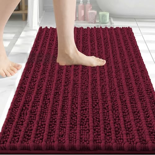 Arotive Bathroom Rugs Mat 30x20, Soft Absorbent Chenille Shaggy Bath Mat