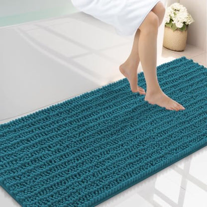 Smiry Bathroom Rugs 59X24, Extra Soft Rubber Backing Chenille Bath Mats
