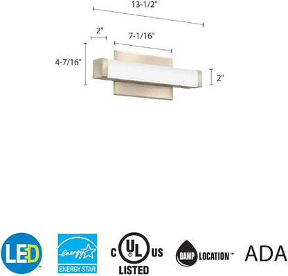 Lithonia Lighting FMVCSLS 12IN MVOLT 30K35K40K 90CRI BN M6 Vanity, Brushed Nickel
