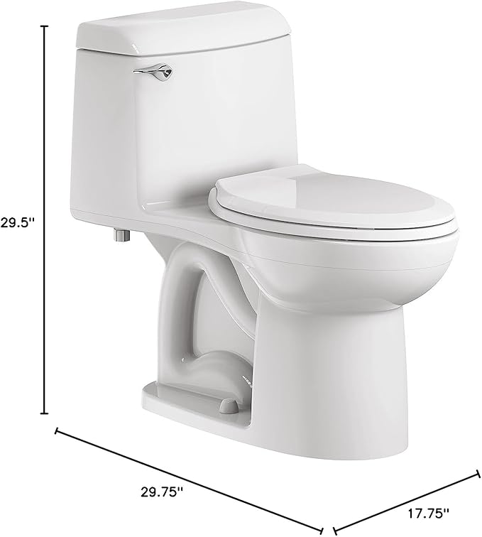 American Standard 2034314.020 Champion 4 One-Piece Toilet with Toilet Seat, Elongated Front, Chair Height, White, 1.6 gpf (Pack of 4)