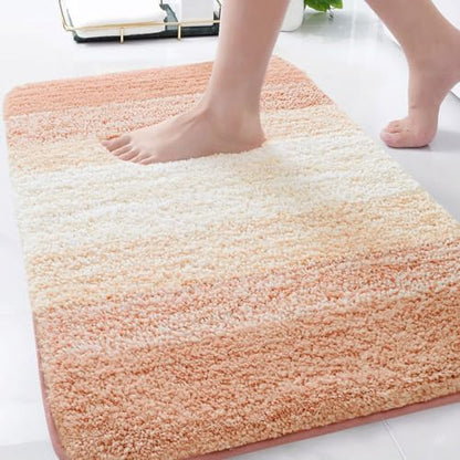 Arotive Microfiber Bathroom Rugs, Shaggy Soft Absorbent Bath Rug, 34x21