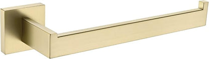 Angle Simple Hand Towel Holder Brushed Gold, Bathroom Towel Bar Wall Mount | Light Gold Tone, 10.24 Inches, Solid SUS304 Stainless Steel, Handy Open Sided Design for Laundry Kitchen Shower Vanity Sink