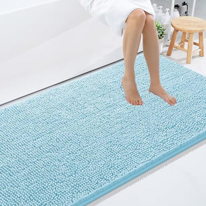 Smiry Bathroom Rugs 59X35, Luxury Chenille Extra Soft Absorbent Bath Mat