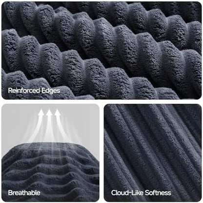 ecolook Microfiber Bath Towel Set of 2, 31 x 63 in, Soft and Highly Absorbent, Lightweight Shower Towels for Bathroom, Gym, Hotel and Spa,Dark Gray