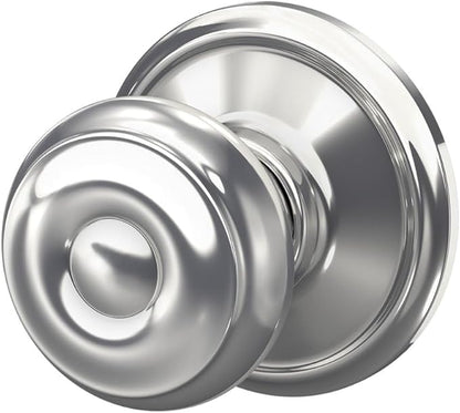 SCHLAGE F10GEO625 Georgian Hall and Closet Knob, Bright Chrome