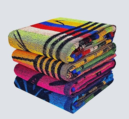 100% Cotton Luxury Bath Towel Set - Soft & Absorbent Quick-Dry Towels for Bathroom, Spa, Beach or Gym - 30"x60" Large Size - Pack of 4 - Plush & Durable Towels - Machine Washable