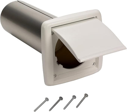 Broan-NuTone AR110LKVV SurfaceShield Vital Vio Powered Exhaust Vent LED White Light & Violet Light, 110 CFM, White & Available NuTone WVK2A Flexible Wall Ducting Kit for Ventilation Fans, 4-Inch