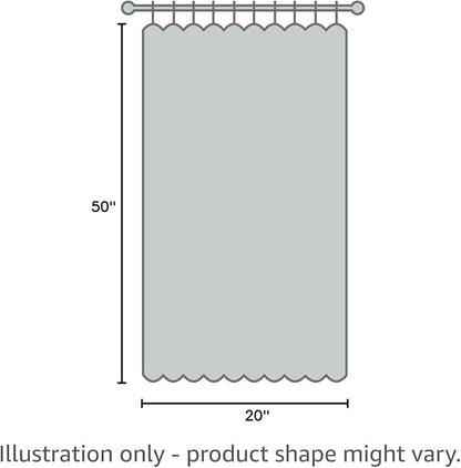 Lush Decor Boho Macrame Textured Cotton Valance, 50" W x 20" L, White - Boho Kitchen Curtains & Wall Decor - Macrame Valance - Bathroom Window Curtains