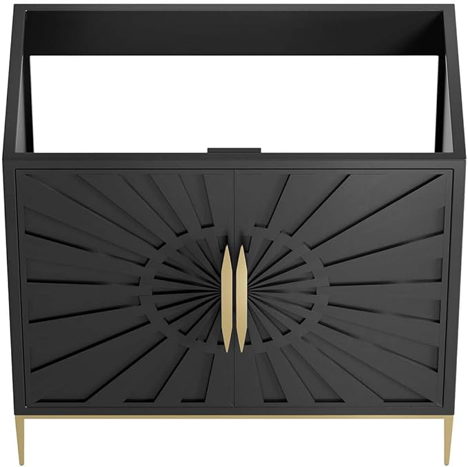 Modway Awaken Bathroom Vanity Cabinet, 36", Black