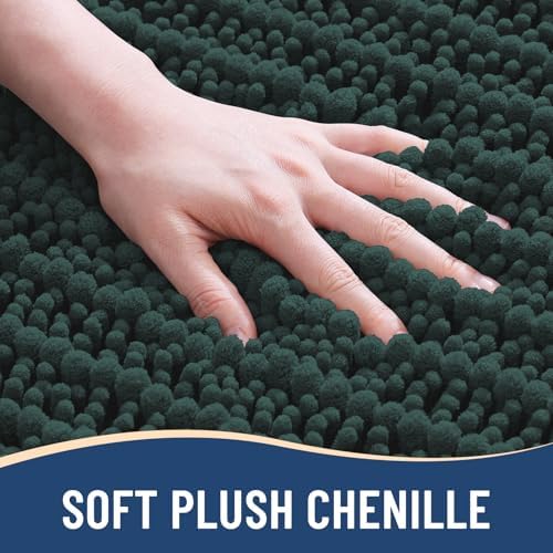 Arotive Bathroom Rugs Mat 47x24, Soft Absorbent Chenille Shaggy Bath Mat