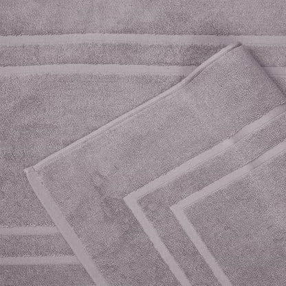 Feather & Stitch 2 Piece Towel Like Bath Mats (30x21 Inch) 100% Cotton Terry Bath Mats, Bathroom Shower Floor Mats [NOT A Bathroom Rug], Soft Absorbent Washable Mats- Taupe