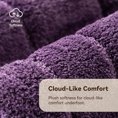 GRANNY SAYS Purple Bathroom Rug 36" x 24", Non-Slip Microfiber Bath Mat