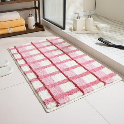 GIB Bathroom Rugs 24"x16", Extra Soft Absorbent Bath Mat for Bathroom Floor