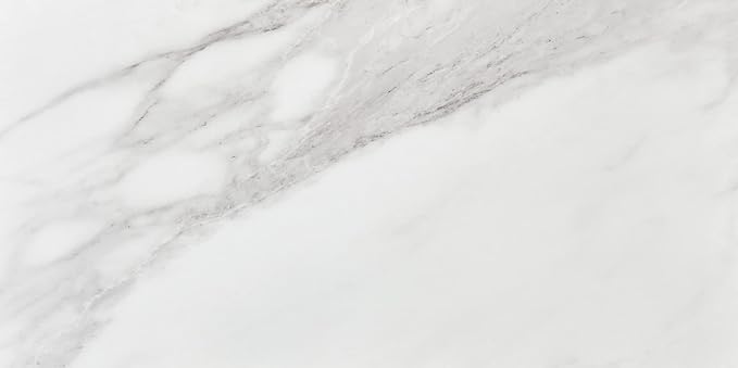 Daltile Perpetuo 12" X 24" Porcelain Marble Look Floor Tile in Polished Brilliant White (9 pieces per carton) (17.01 sqft per carton)