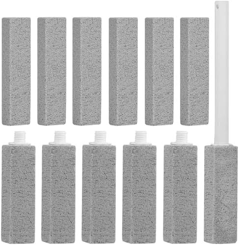 12 Packs Pumice Stone Toilet Bowl Cleaner, Pumice Stone for Cleaning, Powerfully Cleans Hard Water Rings, for Cleaning Toilets, Bathtubs, Grills, Swimming Pools, Sinks