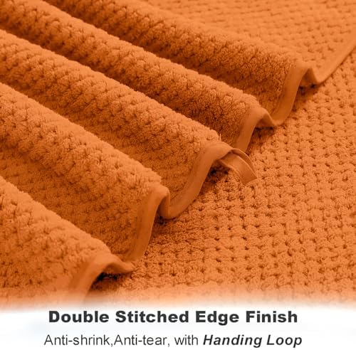 Smuge Extra Large Bath Towel Sheet Set 35x70 Inches - Oversized Highly Absorbent Towels Set,Jumbo Microfiber - Quick Dry, Lightweight,Super Soft for Bathroom,Hotel,SPA,Pack of 4 (Orange Red)