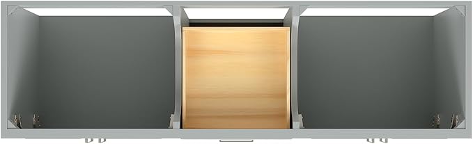 ARIEL Stafford 72-inch Bathroom Vanity with Sink,Solid Wood, 0.75-inch Italian Carrara Marble Countertop, Double Rectangular Porcelain Sink, 4 Soft Closing Doors, 6 Dovetail Drawers, Grey