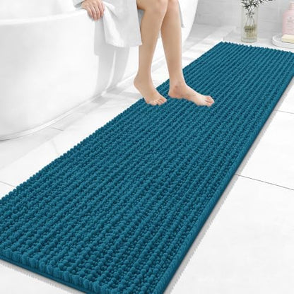 OLANLY Bathroom Runner Rugs 59x20, Thick Soft Absorbent Chenille Bath Rugs