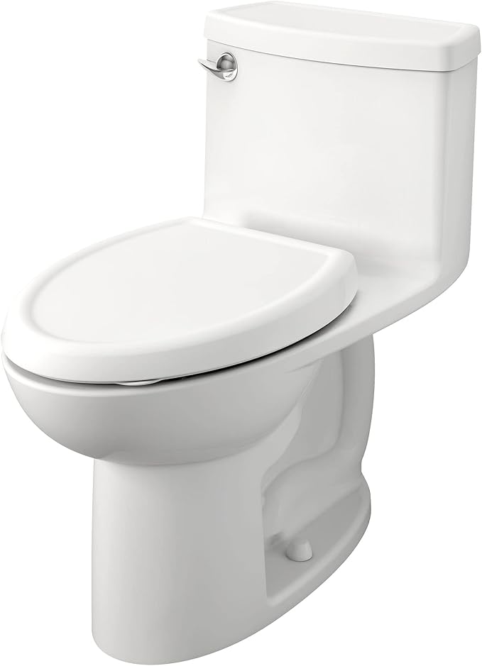 American Standard 2403128.020 Compact Cadet 3 One-Piece Toilet with Slow-Close Seat, Elongated Front, Left-Hand Flush, White, 1.28 gpf