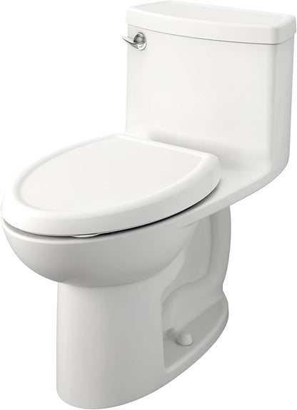 American Standard 2403128.020 Compact Cadet 3 One-Piece Toilet with Slow-Close Seat, Elongated Front, Left-Hand Flush, White, 1.28 gpf