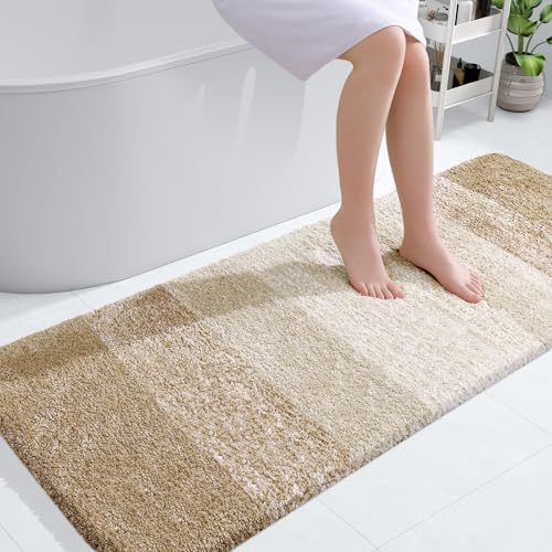 OLANLY Bathroom Runner Rug 45x27, Extra Soft Absorbent Microfiber Bath Rugs