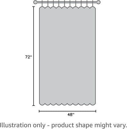 AooHome 48x72 Inch Stall Size Shower Curtain Liner, EVA Shower Curtain 3D Pebble Pattern Narrow Shower Liner, Heavy Duty, Water Repellent, Semi Transparent