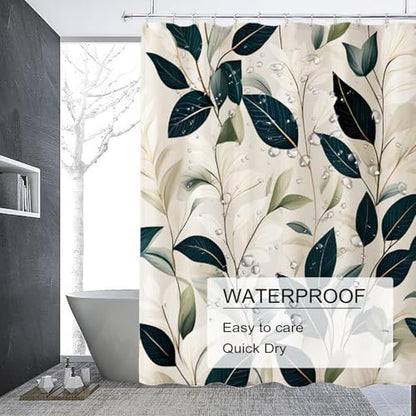 LLSCL Fabric Shower Curtain Liner with Magnets, Waterproof Hotel Quality, 72 x 72 Machine Washable