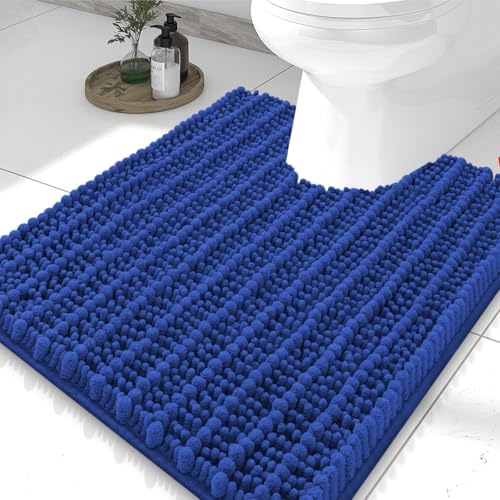 Smiry Bathroom Toilet Rugs U Shaped 24X20, Chenille Bath mats for Toilet