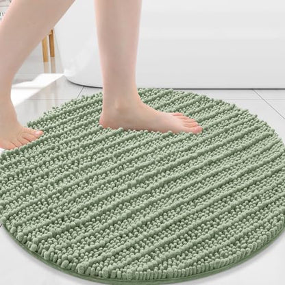 Arotive Round Bathroom Rugs 24x24, Soft Absorbent Chenille Shaggy Bath Mat
