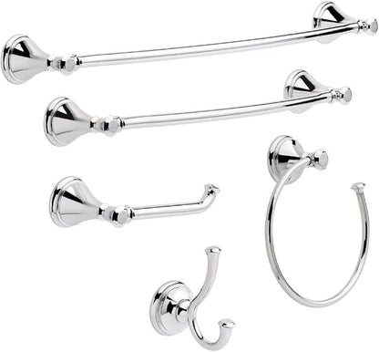 DELTA FAUCET 79724 Cassidy 24-in Wall Mount Towel Bar Bath Hardware Accessory in Polished Chrome